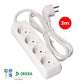 4-socket plugboard without power switch EDM 41034 Schuko (3 m)