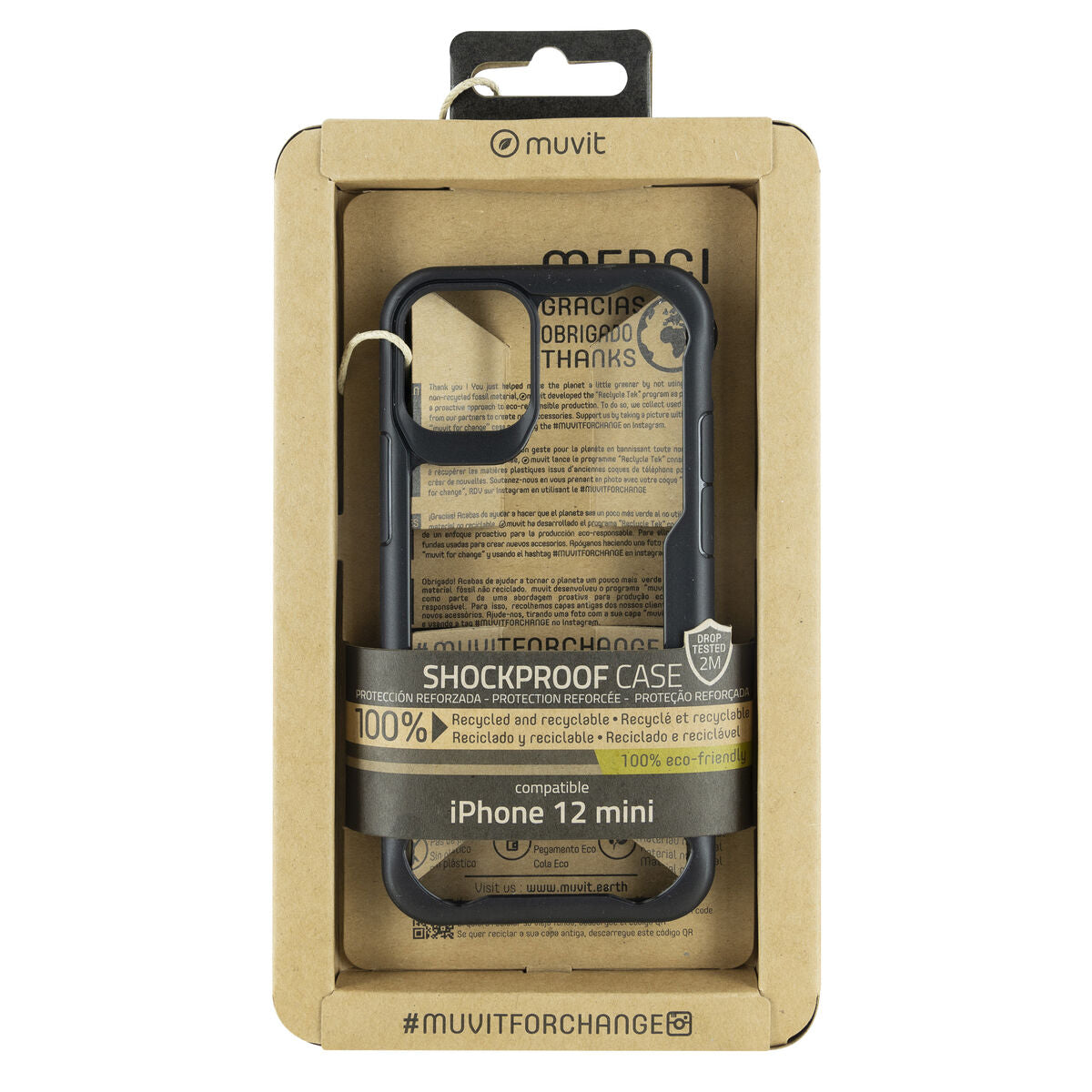 Mobile cover Muvit for Change iPhone 12 Mini Black