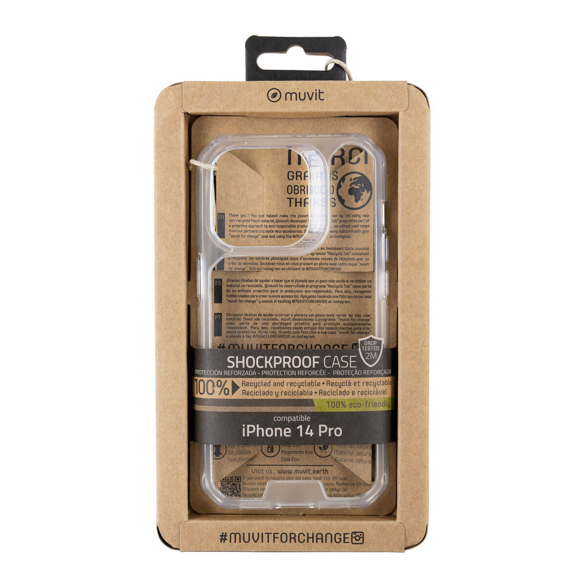 Mobile cover Muvit for Change iPhone 14 Pro Transparent iPhone 14 Pro