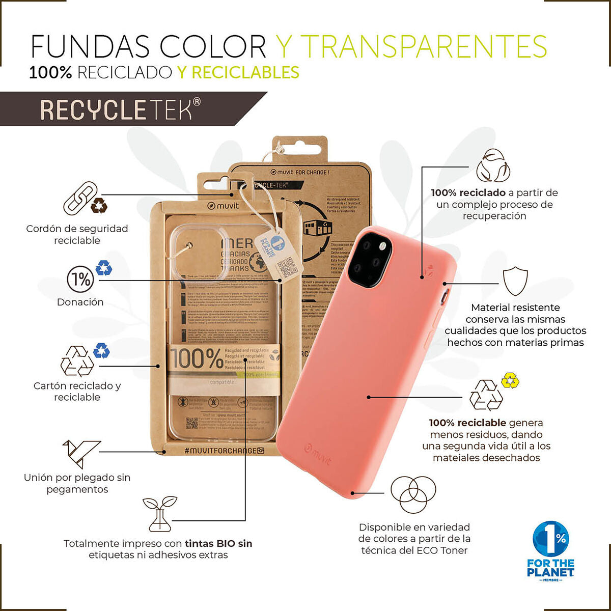 Mobile cover Muvit for Change iPhone 14 Pro