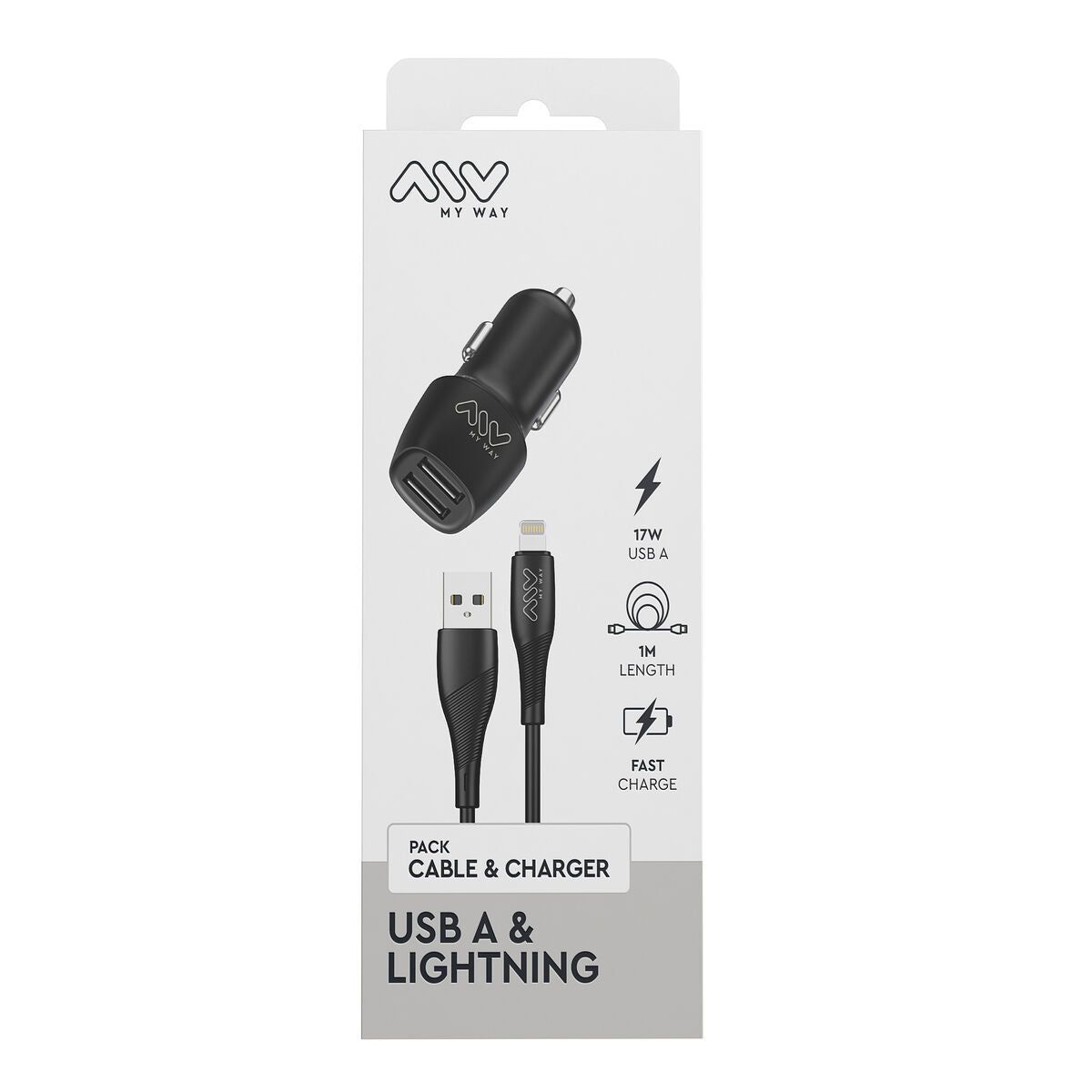 Car Charger Myway Black