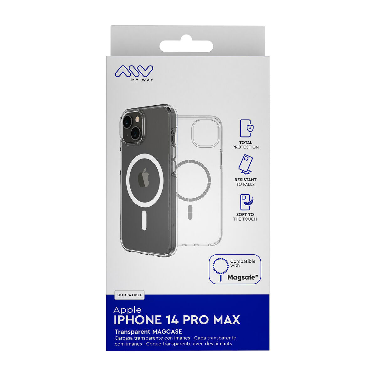 Mobile cover Myway iPhone 14 Pro Max Transparent Magnetic