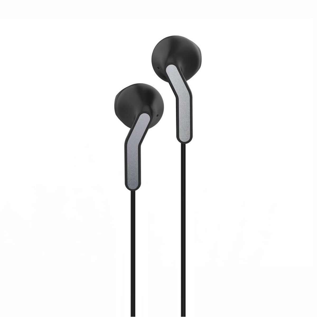 Headphones with Microphone Muvit E56 Black