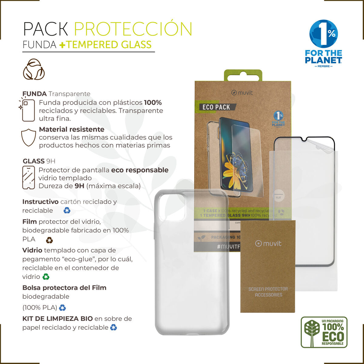 Mobile Case and Protector Muvit for Change Oppo A98 Black Oppo A98