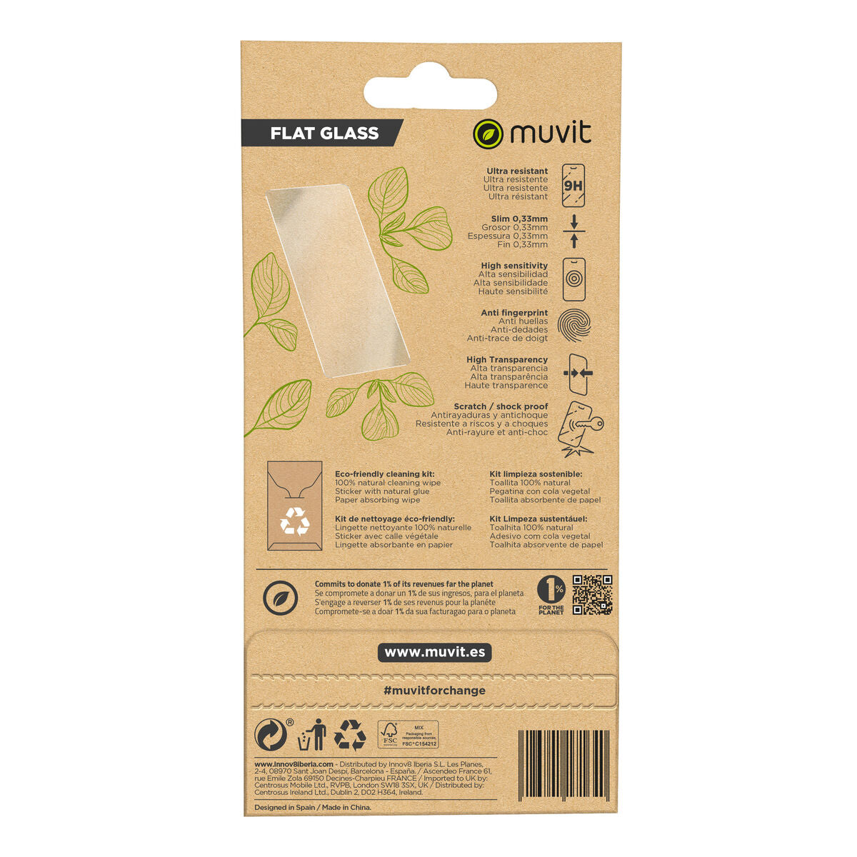 Mobile Screen Protector Muvit for Change iPhone 15 Pro