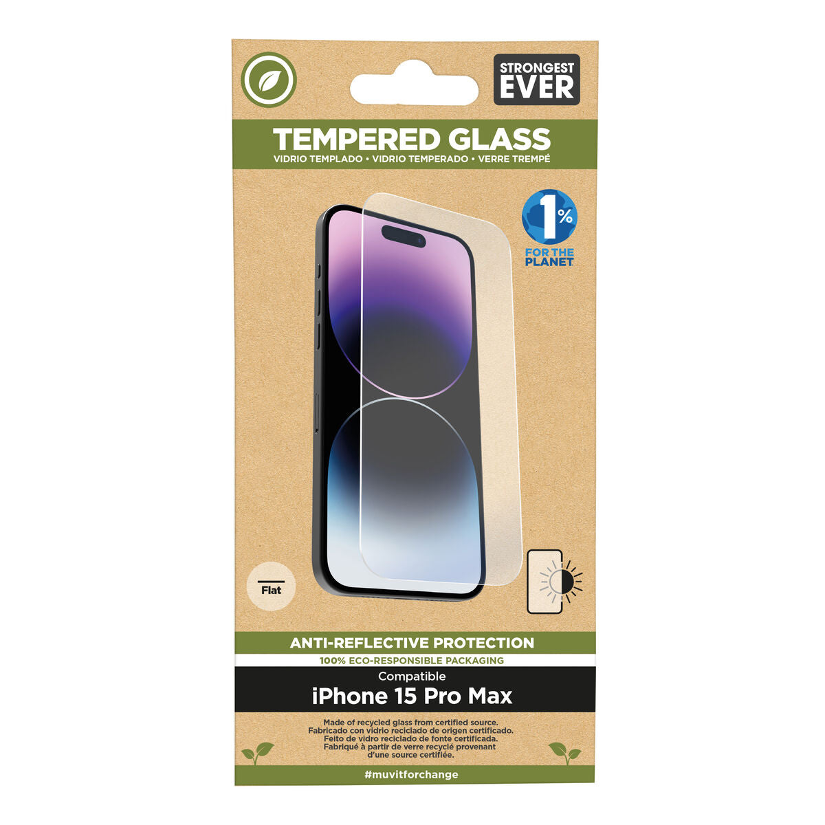 Mobile Screen Protector Muvit for Change iPhone 15 Pro Max