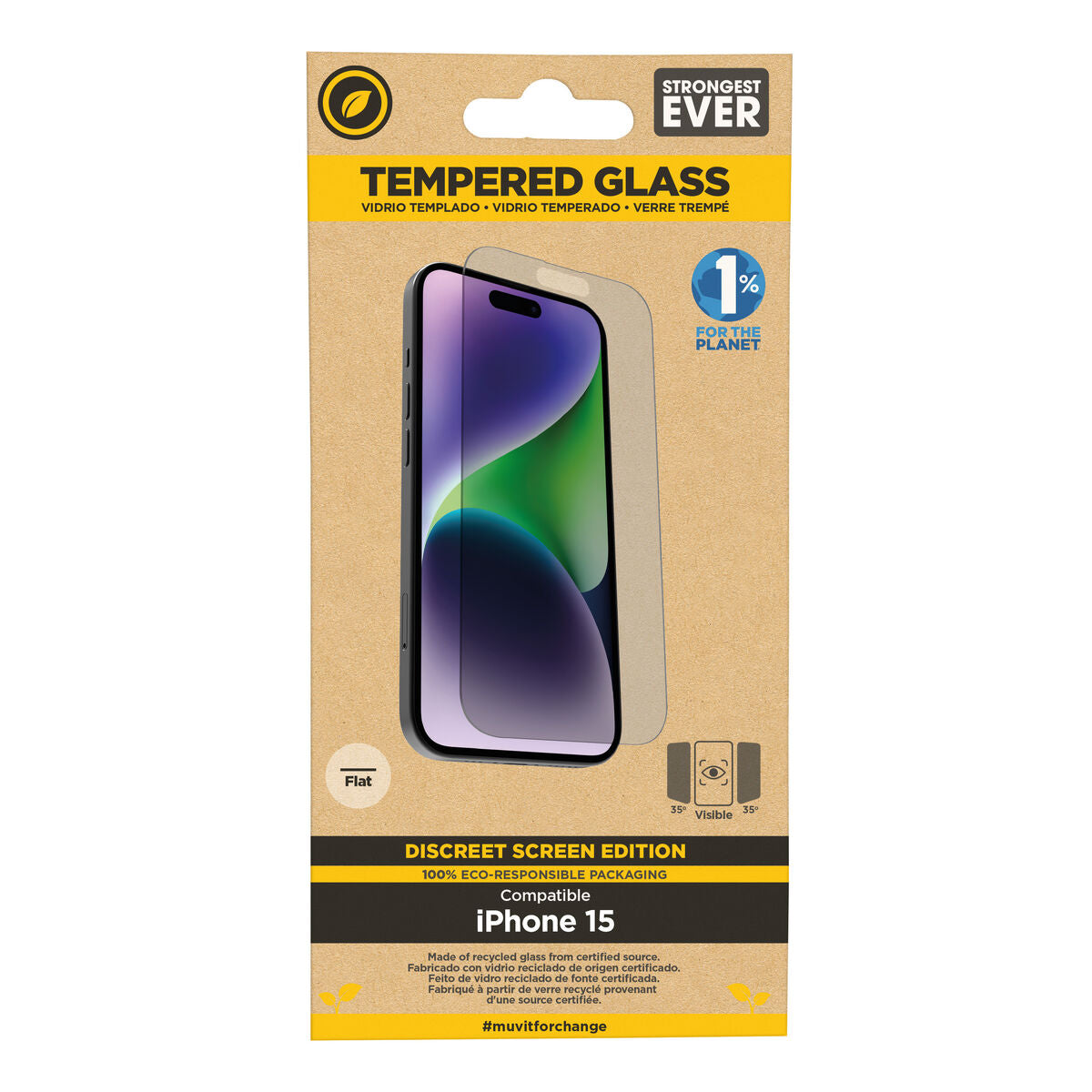Mobile Screen Protector Muvit for Change iPhone 15