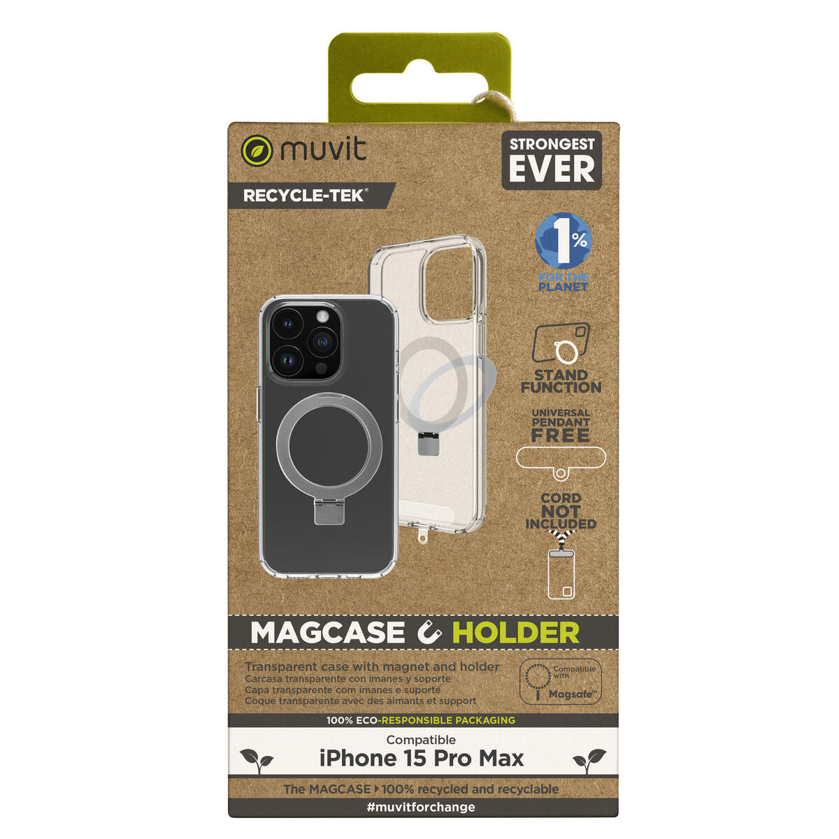 Mobile cover Muvit for Change iPhone 15 Pro Max Magnetic
