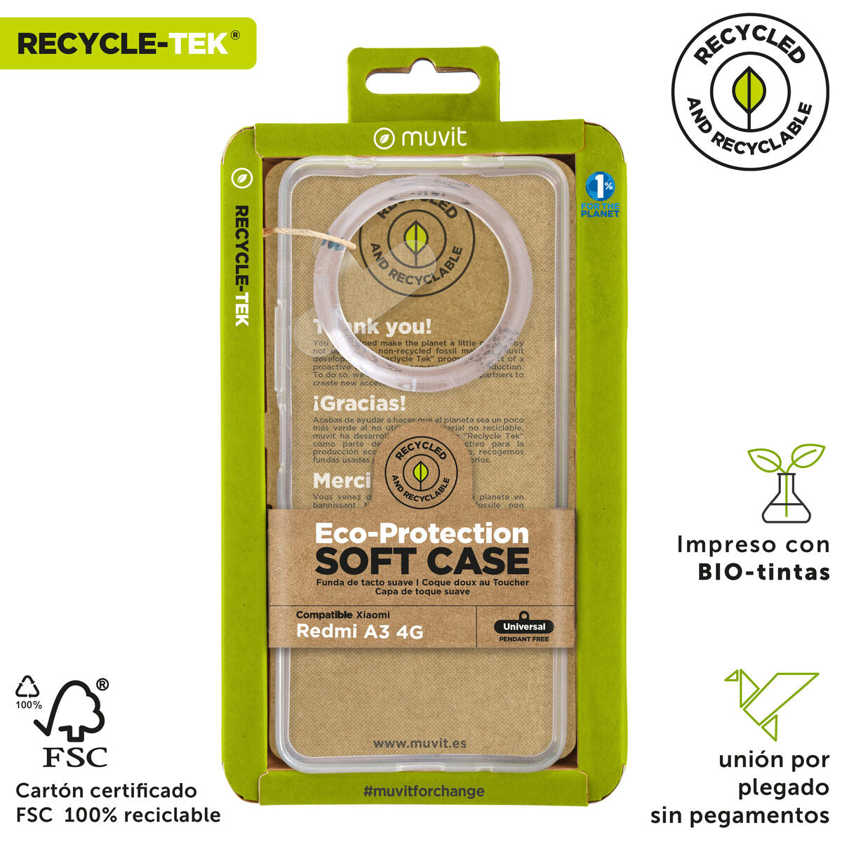 Mobile cover Muvit for Change Redmi A3 4G