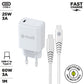 Wall Charger + USB-C Cable Muvit for Change White