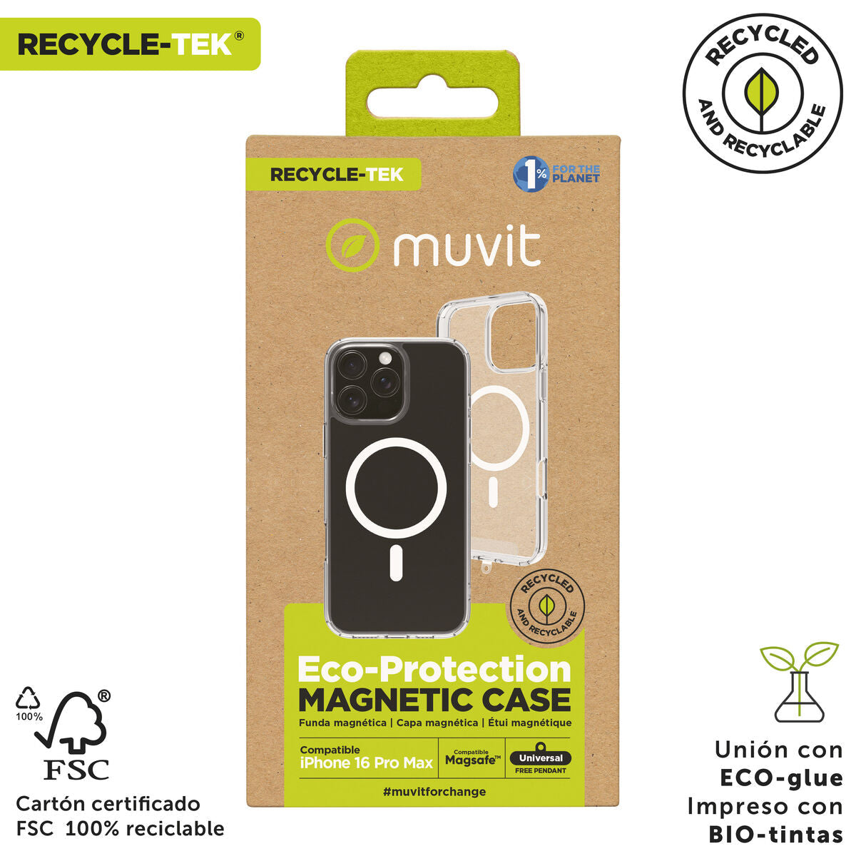 Mobile cover Muvit for Change iPhone 16 Pro Max Magnetic