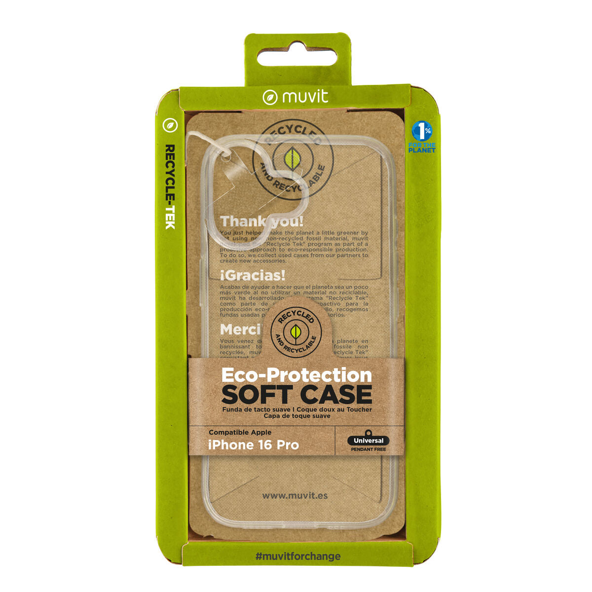 Mobile cover Muvit for Change iPhone 16