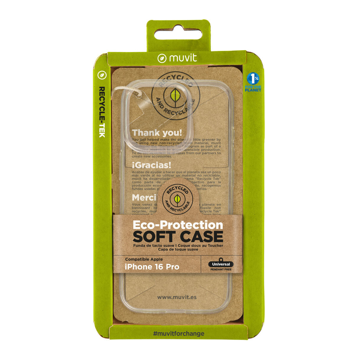 Mobile cover Muvit for Change iPhone16 Pro