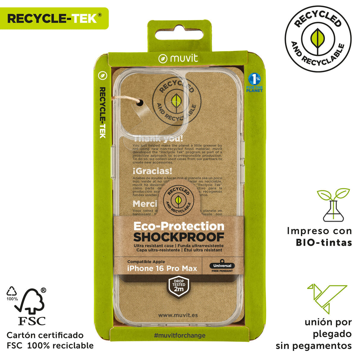 Mobile cover Muvit for Change iPhone 16 Pro Max