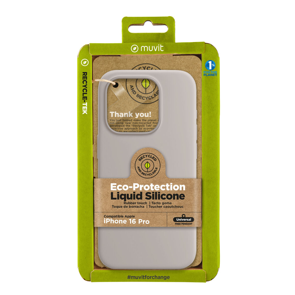 Mobile cover Muvit for Change iPhone 16 Pro Nude
