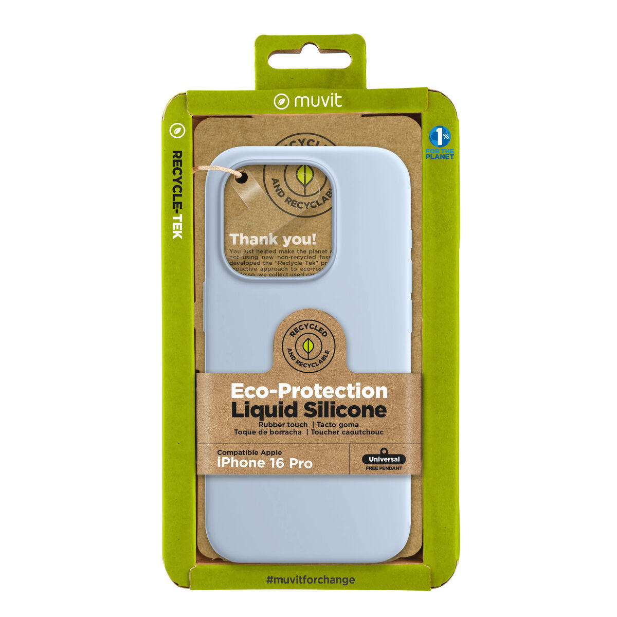 Mobile cover Muvit for Change iPhone 16 Pro Blue