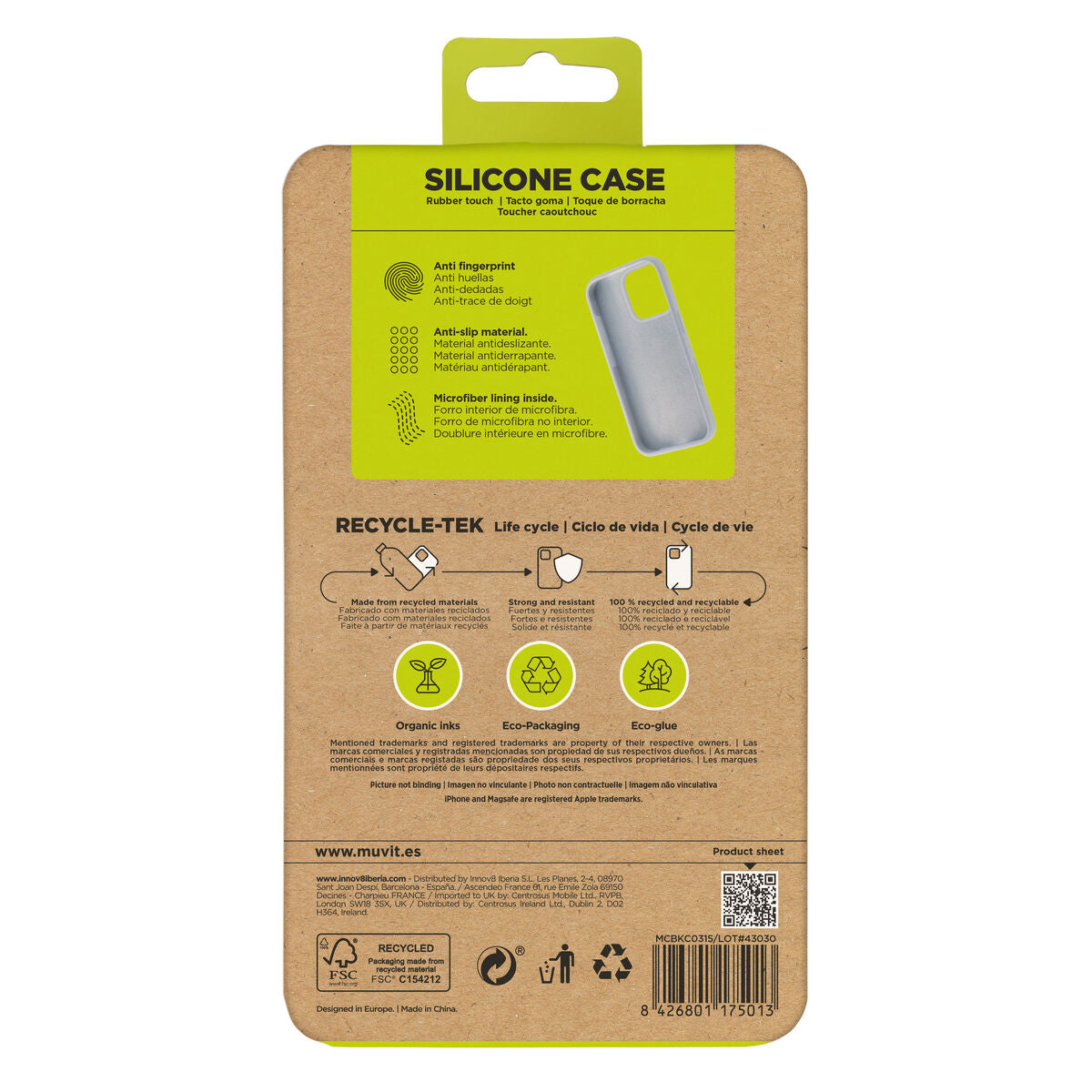 Mobile cover Muvit for Change iPhone 16 Pro Blue
