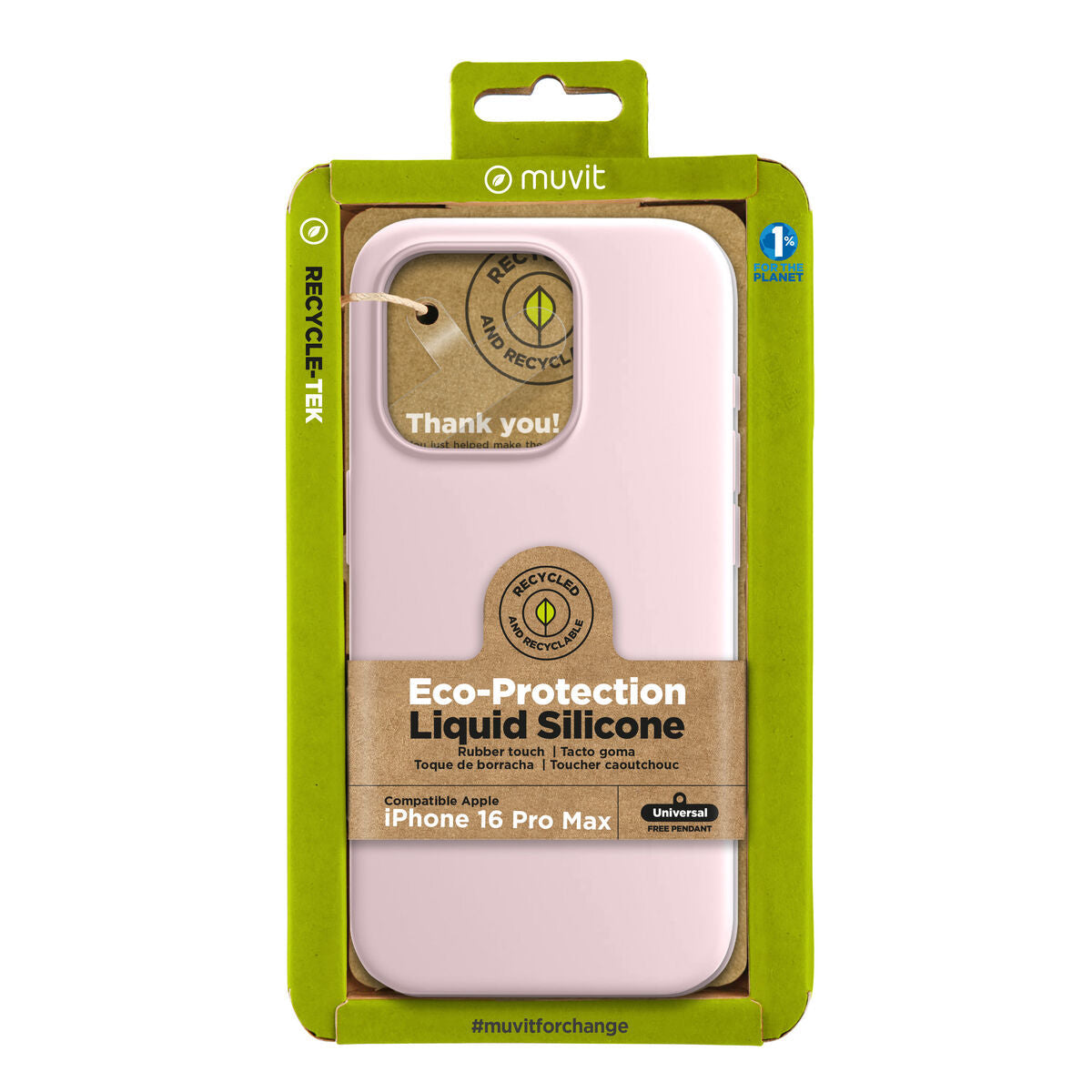 Mobile cover Muvit for Change iPhone 16 Pro Max Pink