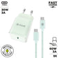 Wall Charger + USB-C Cable Muvit for Change  Glass GaN Green