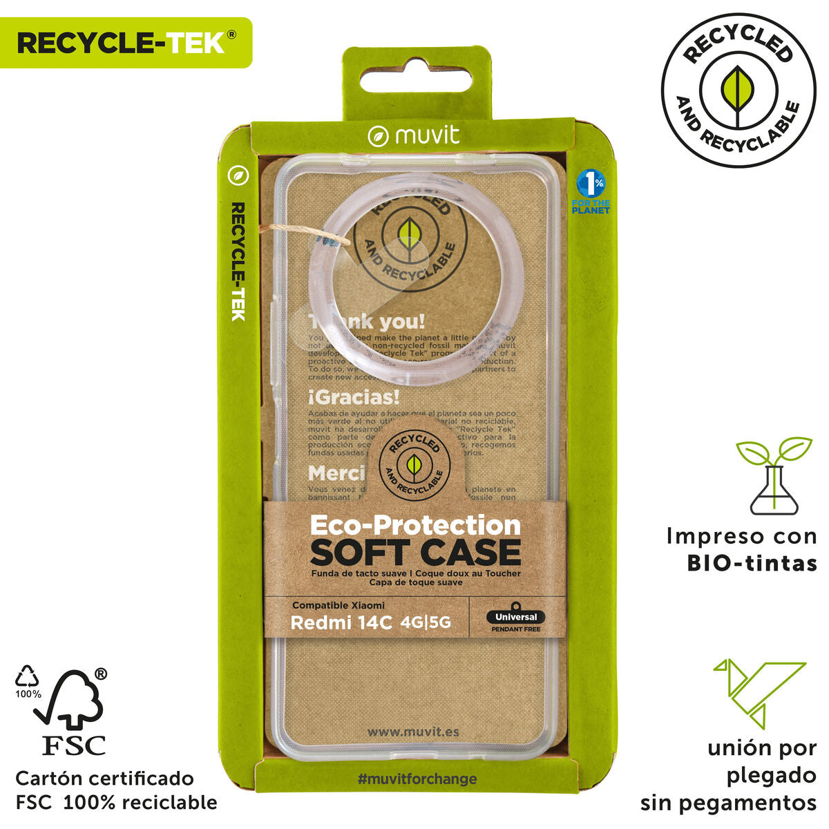 Mobile cover Muvit for Change Redmi 14C