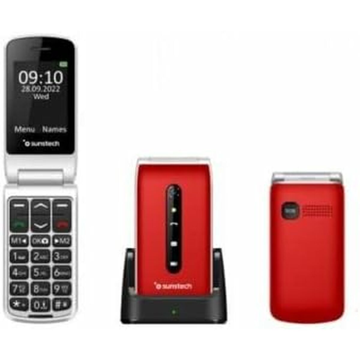 Mobile telephone for older adults Sunstech CELT18RD Red 2.4"