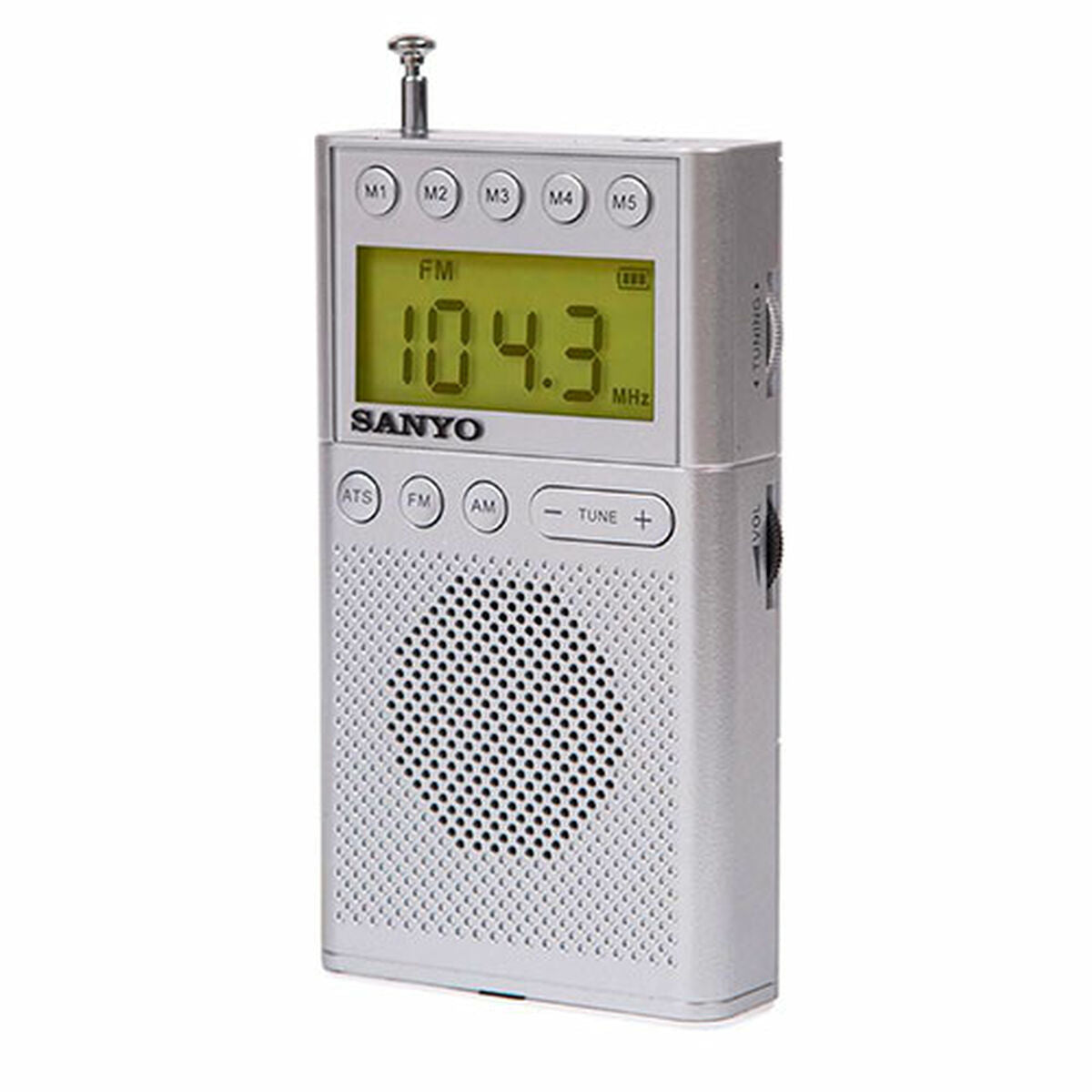 Portable Digital Radio Sanyo Silver AM/FM
