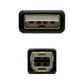 USB 2.0 A to USB B Cable NANOCABLE 10.01.120 Black