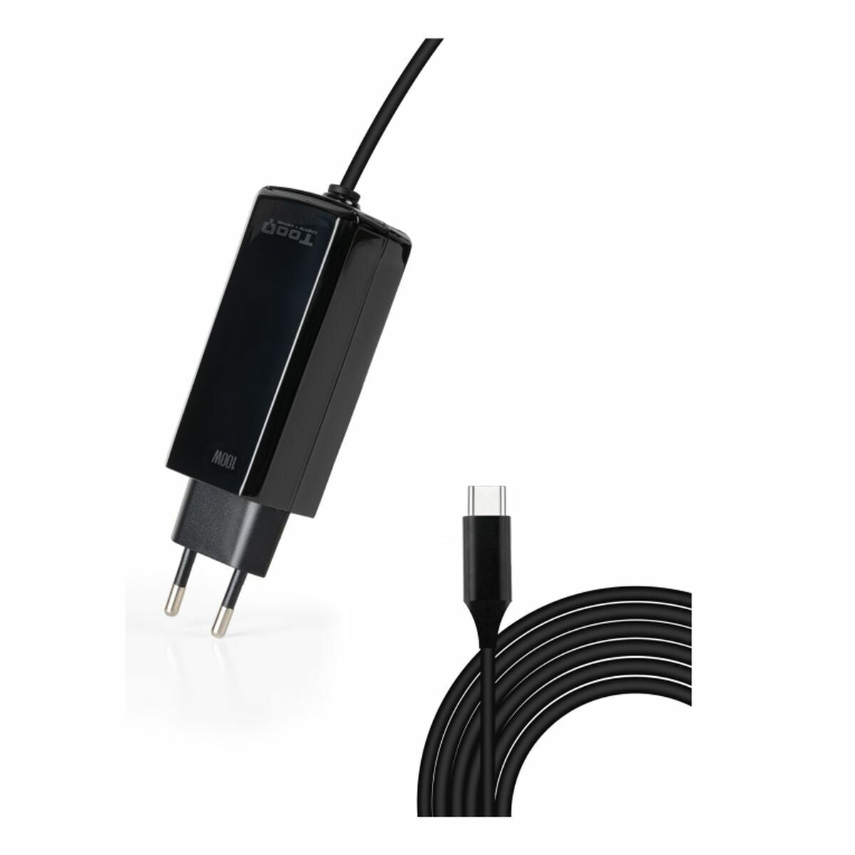 Laptop Charger TooQ GAN USB-C PD 100W Cúbico 100 W