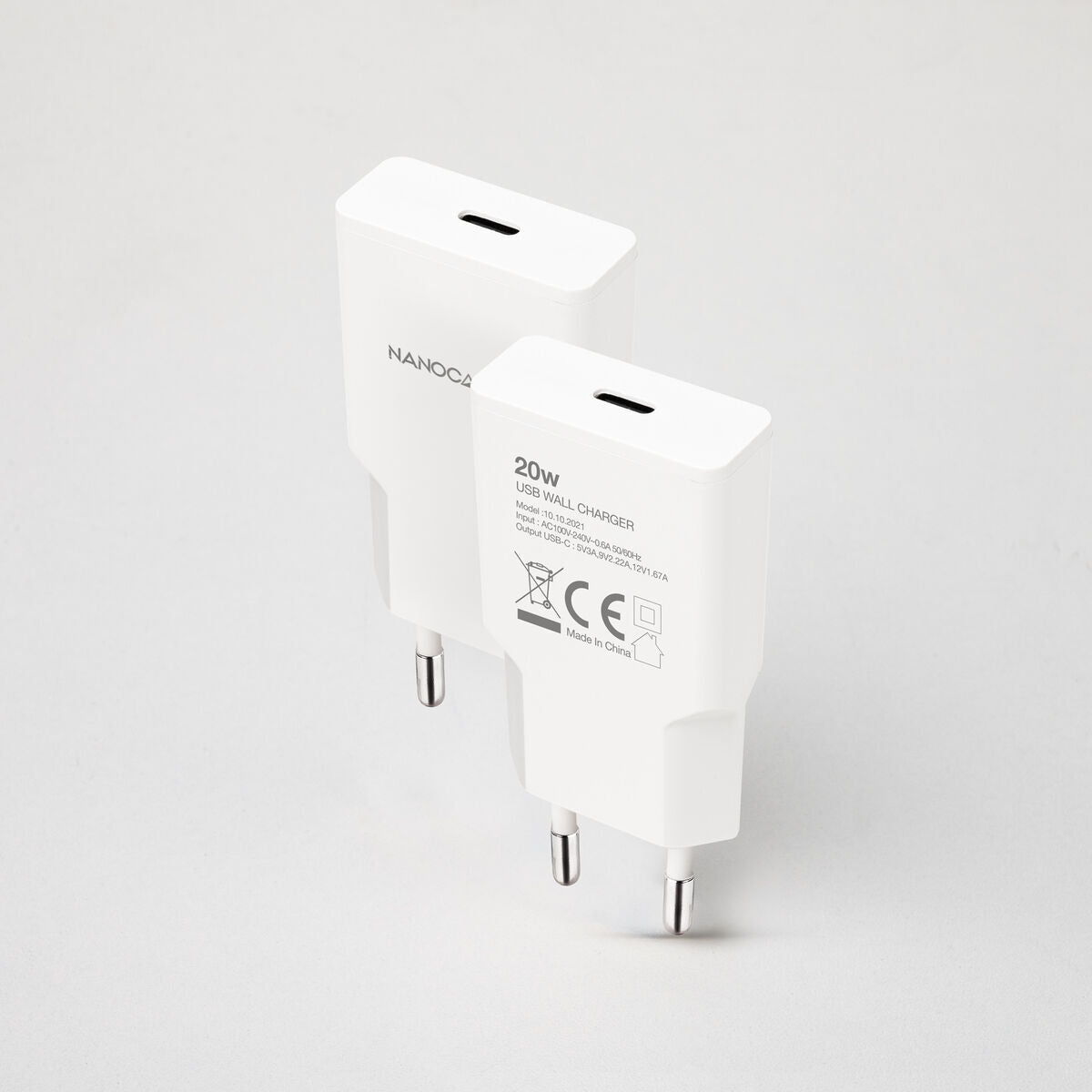 Wall Charger NANOCABLE 10.10.2021 White 20 W