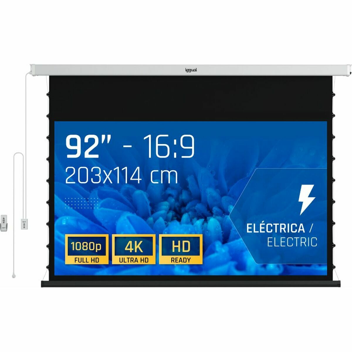 Electric Wall Screen iggual IGG319680 92"