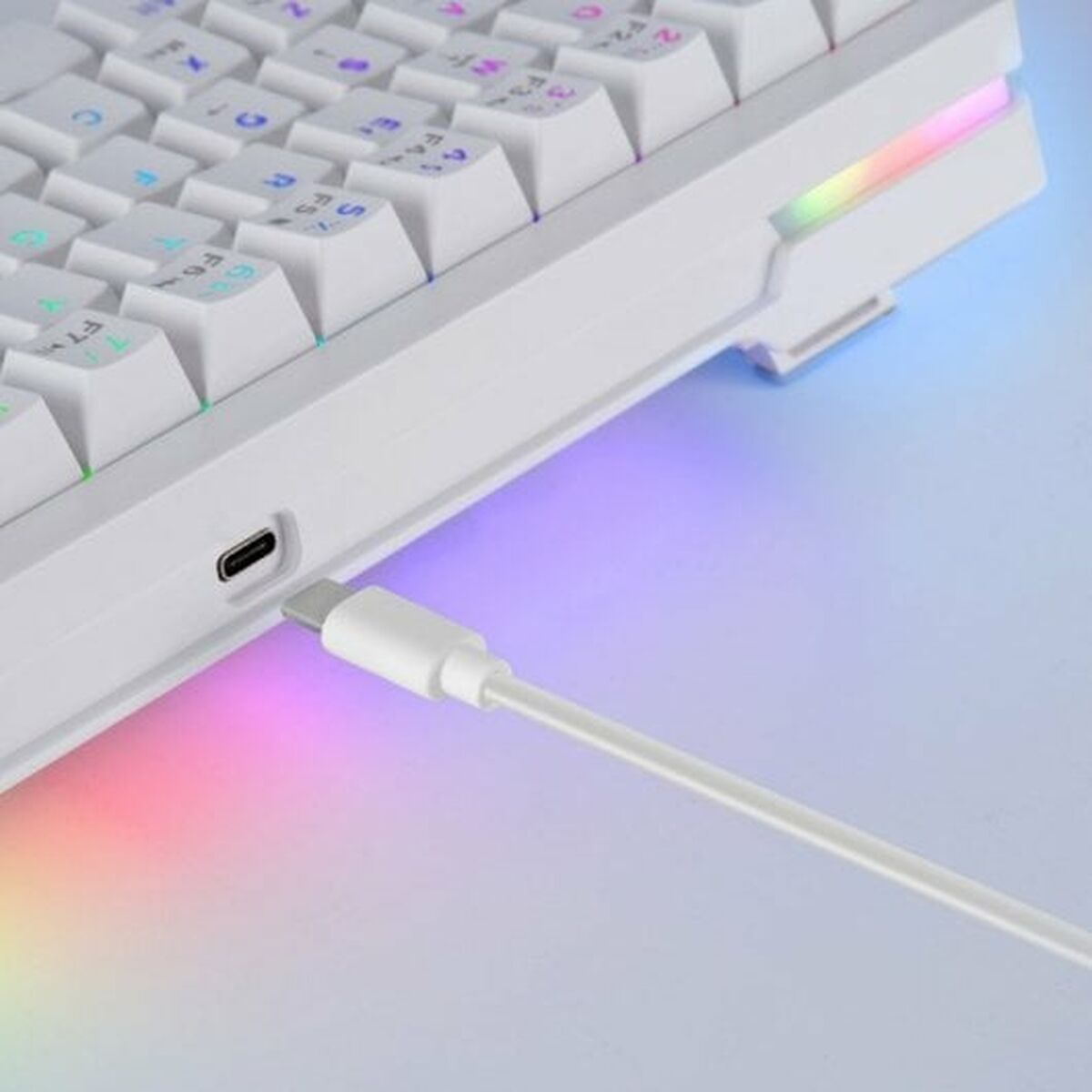 Gaming Keyboard Mars Gaming MKMINIPROWBES White Spanish Qwerty