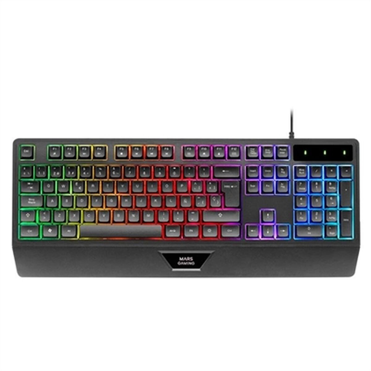Gaming Mouse Mars Gaming MK124ES Black Spanish Qwerty