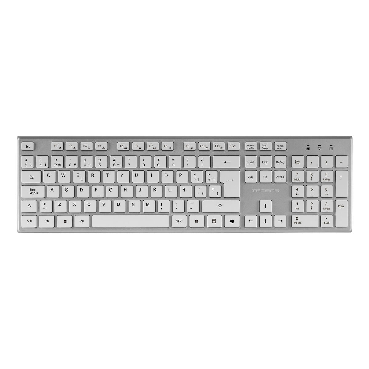 Keyboard and Mouse Tacens 6ZENITHWES White Spanish Qwerty (3 Units)