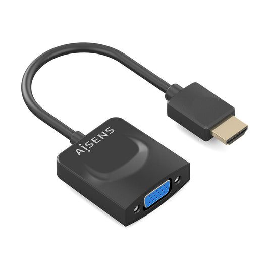 HDMI toS VGA with Audio Adapter Aisens A122-0947 Black 15 cm