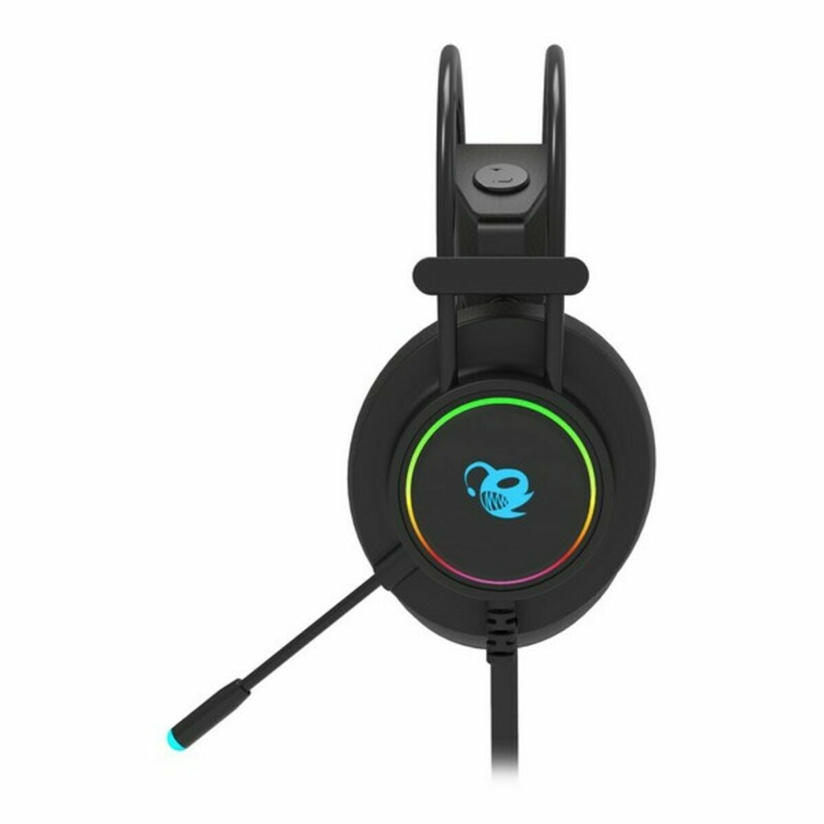 Headphones with Microphone CoolBox DeepLighting Black