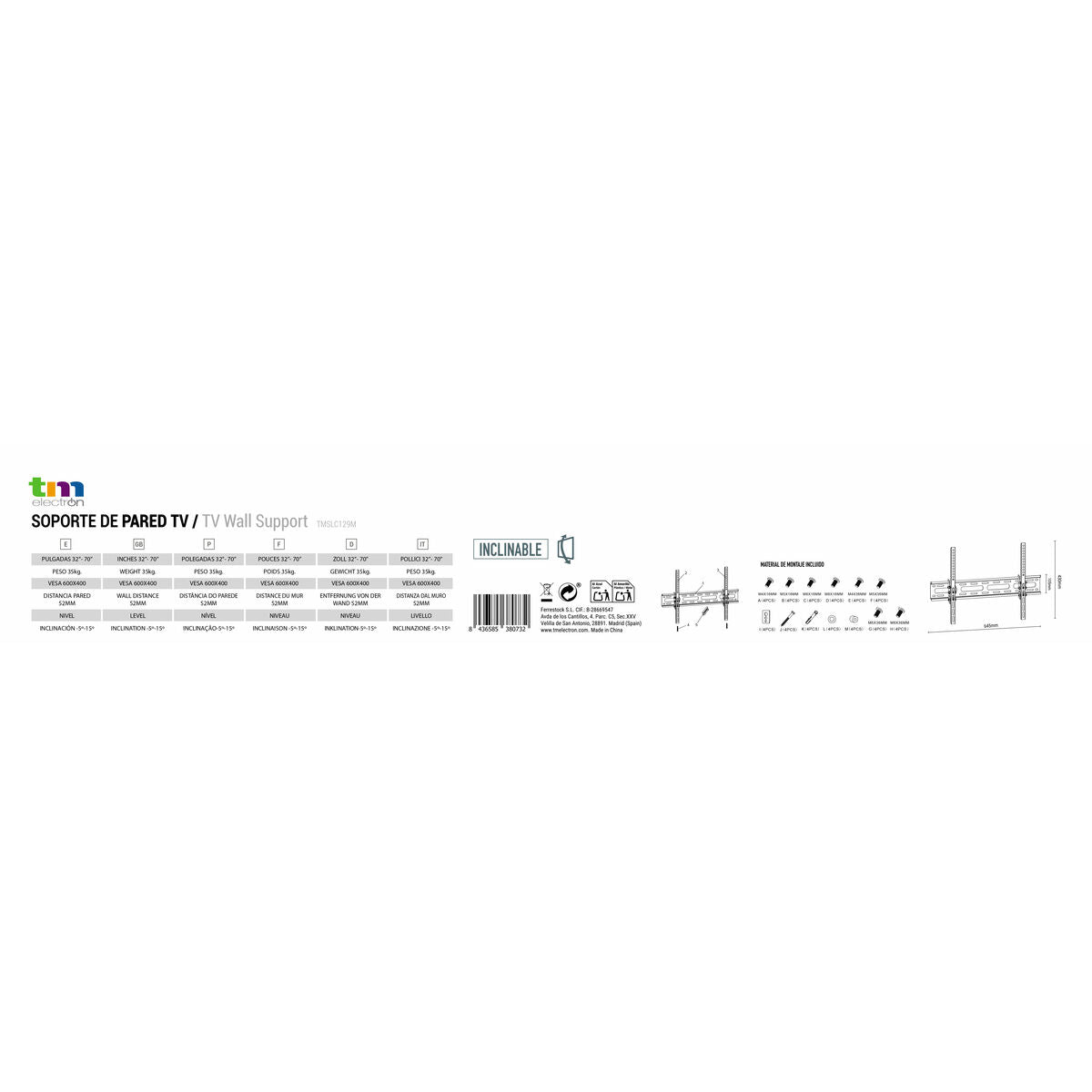 TV Mount TM Electron 32"-65" 35 kg