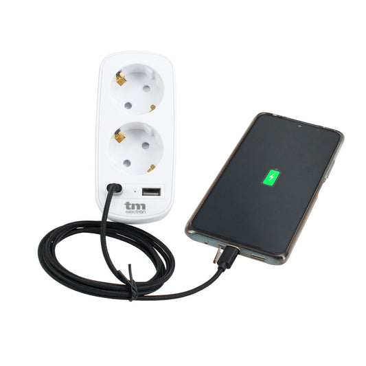 Wall Plug with 2 USB Ports TM Electron 3.1