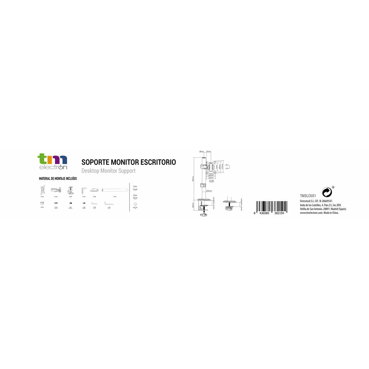 Adjustable support TM Electron Monitor 17"-32"