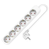 6-socket plugboard without power switch TM Electron TMUAD506 White 3680 W (1,5 m)