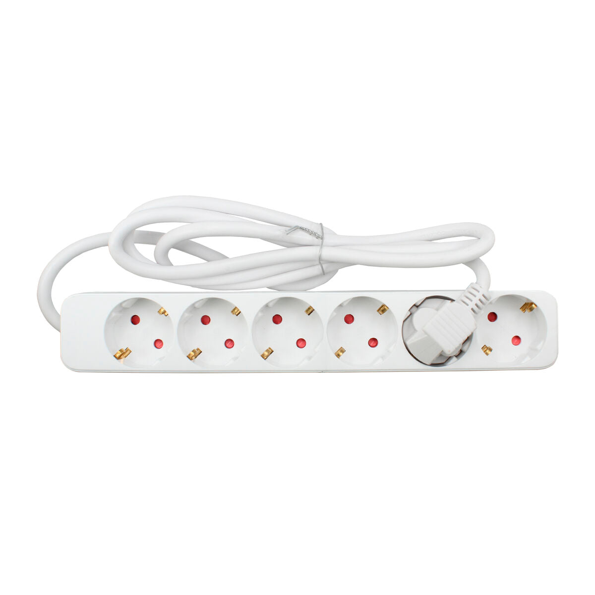 6-socket plugboard without power switch TM Electron TMUAD506 White 3680 W (1,5 m)