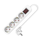 4-socket plugboard without power switch TM Electron TMUAD504S White 3680 W (1,5 m) (4 Units)