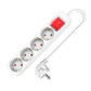 4-socket plugboard without power switch TM Electron TMUAD504S White 3680 W (1,5 m) (4 Units)