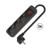 3-socket plugboard with power switch TM Electron TMUAD533SBK Black 3680 W 250 V (3 m)