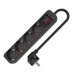 4-socket plugboard with power switch TM Electron TMUAD504SBK Black 3680 W (1,5 m)