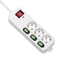 3-socket plugboard with power switch TM Electron 3680 W White (1,5 m)