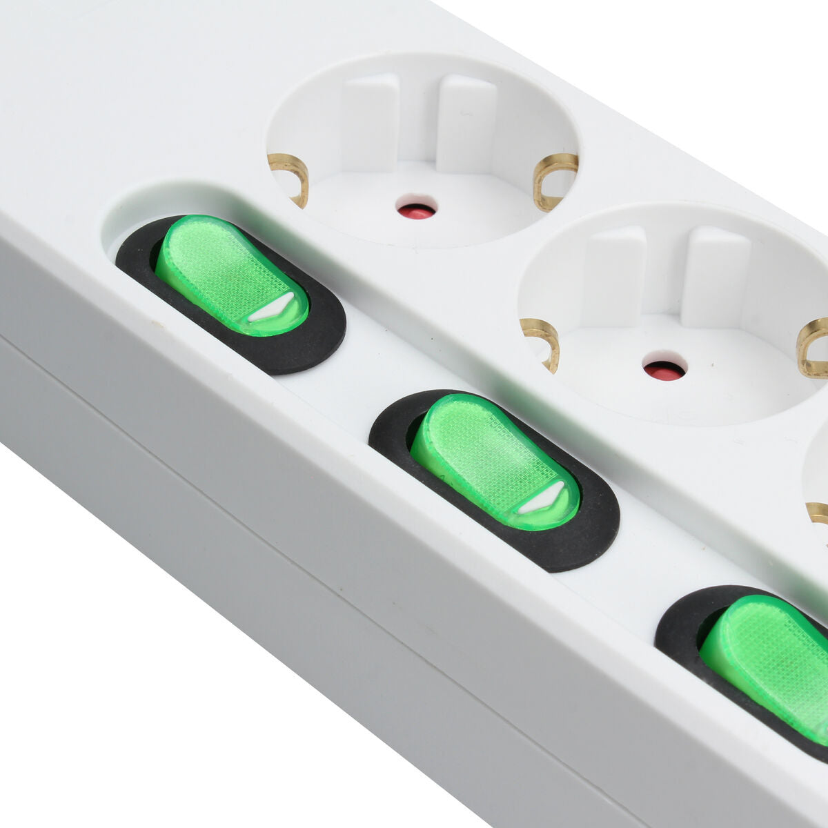 3-socket plugboard with power switch TM Electron 3680 W White (1,5 m)