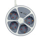 3-socket plugboard with power switch TM Electron TMUAD554CB White Grey 3680 W 30 W (1,5 m)