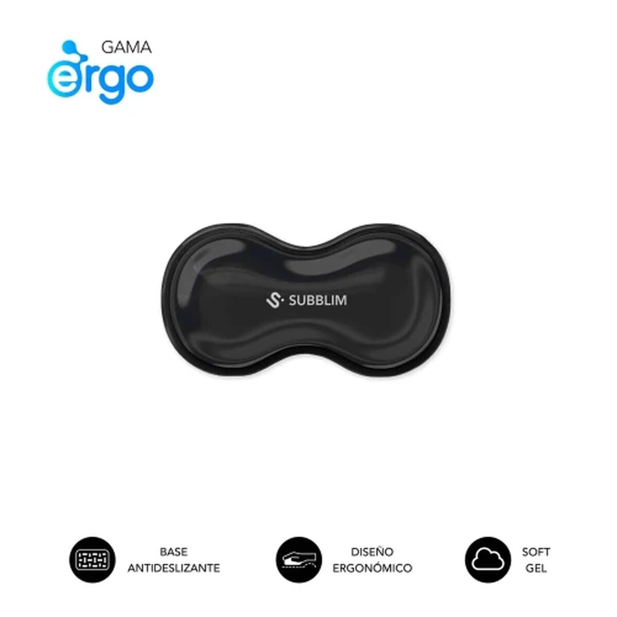 Wrist rest Subblim SUBMP04E091 Black