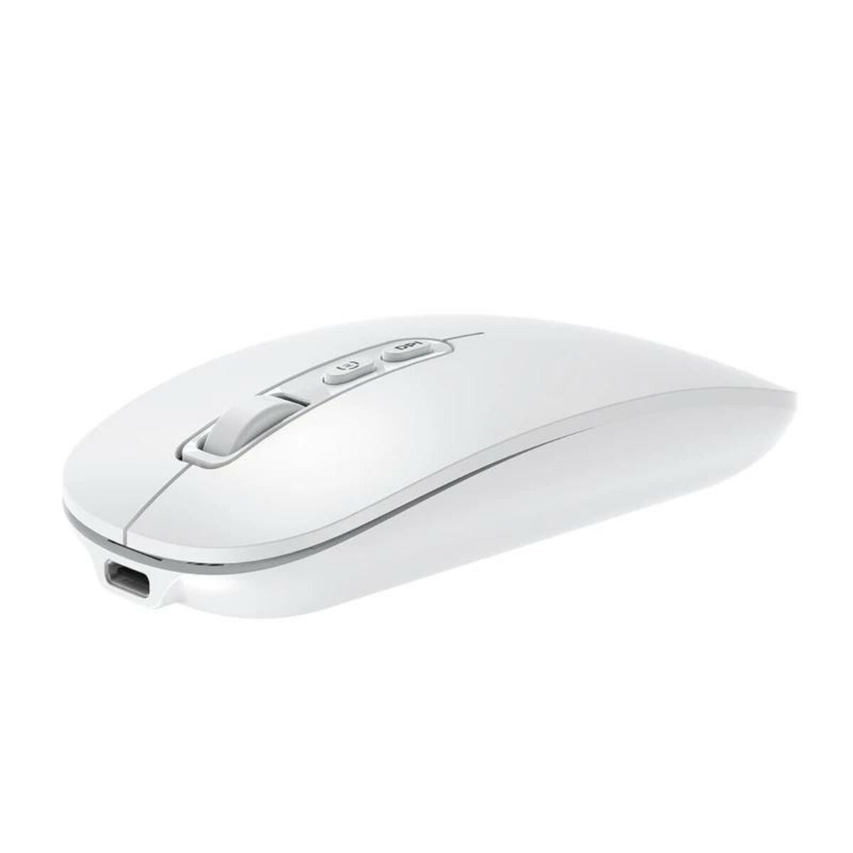 Wireless Mouse CoolBox Ratón W02-IA White Grey 1600 dpi