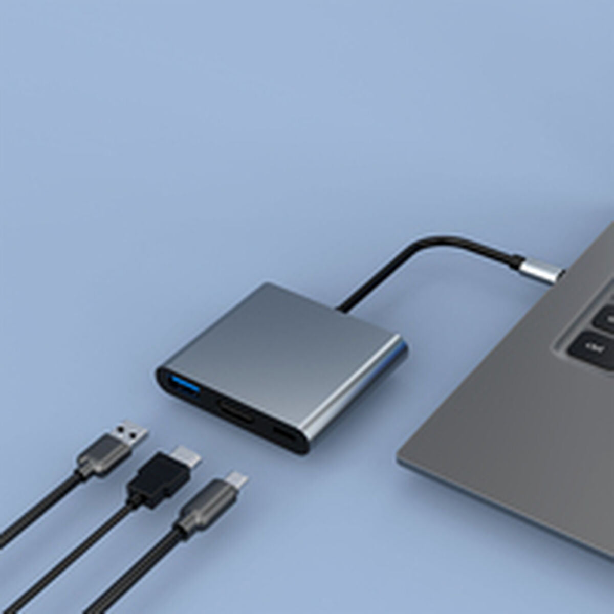 USB Hub CoolBox COO-DOCK-C-31 Grey 100 W
